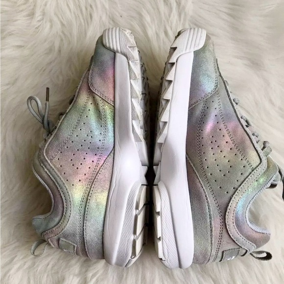 FILA Disruptor II Prism Rainbow Suede Sneakers - Picture 7 of 10